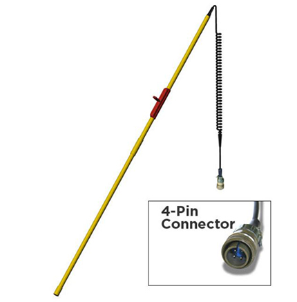 Electrode Pole 6ft 2pc 4-Pin AMP Plug