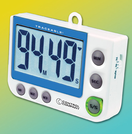Traceable® Flashing LED Alert Big-Digit Alarm Timer Traceable® Flashing LED Alert Big-Digit Alarm Timer