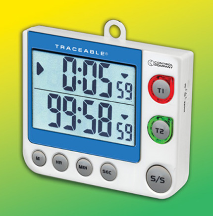 Traceable® Flashing LED Big-Digit Dual Channel Timer Traceable® Flashing LED Big-Digit Dual Channel Timer