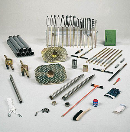 Hand-operated bailer boring auger set 7m Hand-operated bailer boring auger set 7m