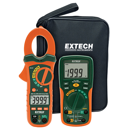 Extech ETK35: Electrical Test Kit w True RMS AC/DC Clamp Meter Extech ETK35: Electrical Test Kit w True RMS AC/DC Clamp Meter