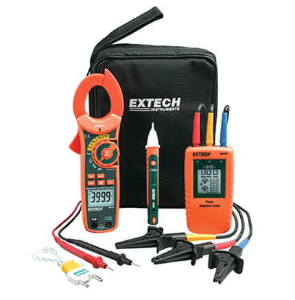 Extech MA640-K: Phase Rotation/Clamp Meter Test Kit Extech MA640-K: Phase Rotation/Clamp Meter Test Kit
