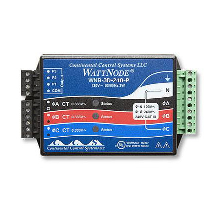 WattNode 208/240 VAC 3-phase Delta/Wye kWh Transducer Sensor
