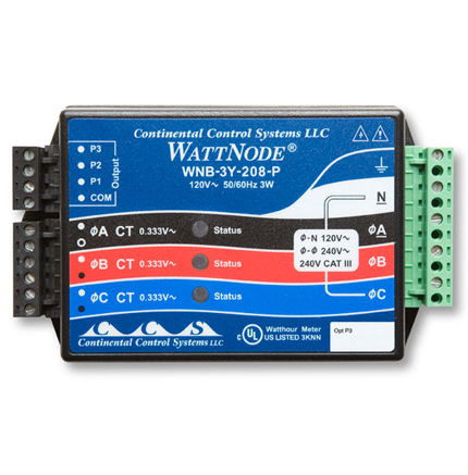 WattNode 208-240 VAC 2 or 3 Branch Circuit kWh Transducer Sensor