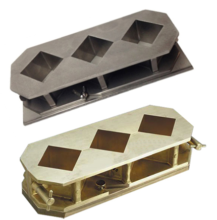 2" Cubic Molds in Brass or Stainless Steel - ASTM
