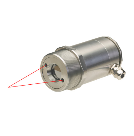 Miniature IR sensor with integral controller and laser aiming